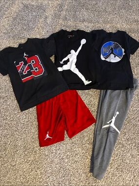 Jordan Kids Matching Set - Black, Red, Gray